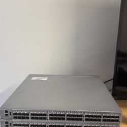 Lot Of 2 Hp SN6000B FC Fiber Channel Switches QK753B Dual Power Supply With 4 Power Cords 