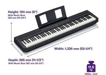 Yamaha Digital Piano (88 weighted keys) with Cover and Stand