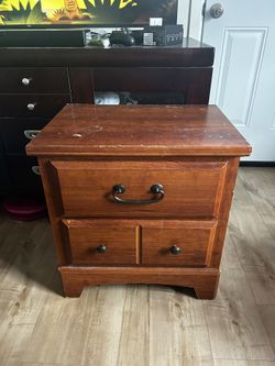 Night Stand With Two Drawers