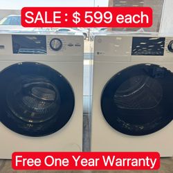 GE 2.4 cu.ft Washer/4.3 cu.ft Electric Dryer-Free One Year Warranty