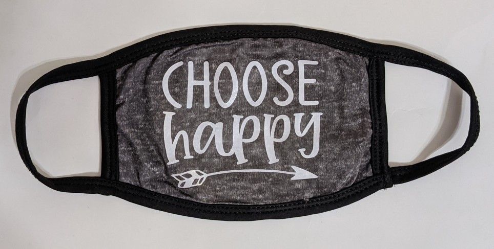 CHOOSE HAPPY PERSONALIZED ADULT FACE MASK