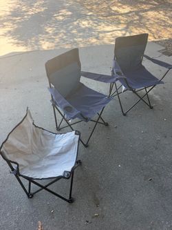 3 Folding Camping Chairs