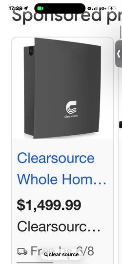 Clearsource home water filtration system