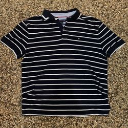 Y2K Tommy Hilfiger Men's Classic Fit Striped Polo Shirt