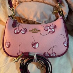 Coach Teri Shoulder Bag With Cherry Print