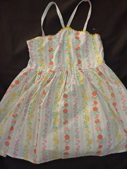 Girls Citrus Print Summer Sundress