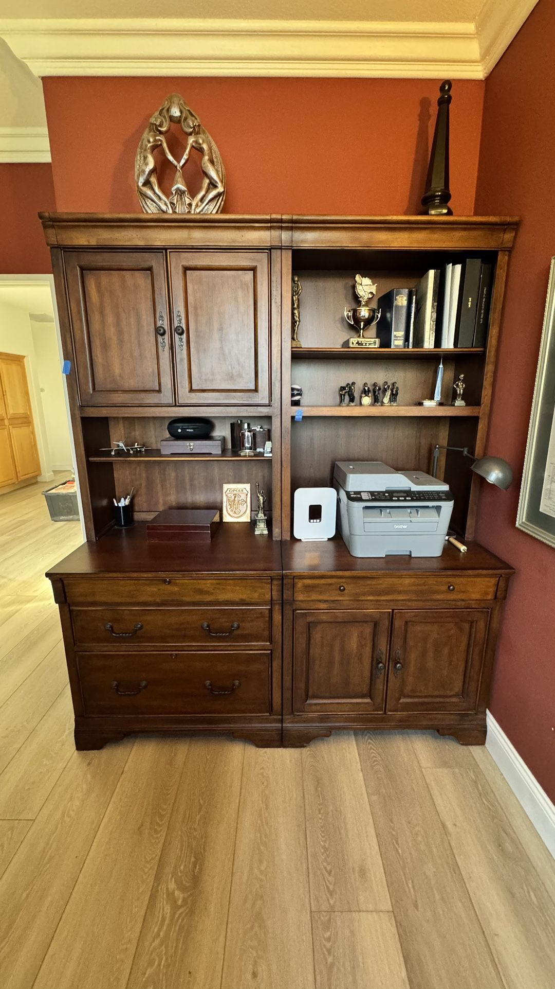 Free Furniture - Beautiful Wood Desk and Hutch (Two-Piece Set)!