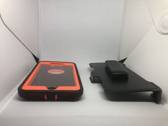 iPhone 7 Plus / 8 plus orange camo belt clip case