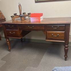 Antique brown desk
