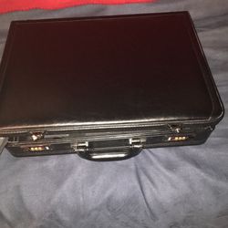 Leather Attaché case (Black Leather)