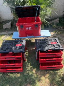 Milwaukee Packout 3‑Drawer Bundle – 2 Good + 1 Damaged – 150 Firm