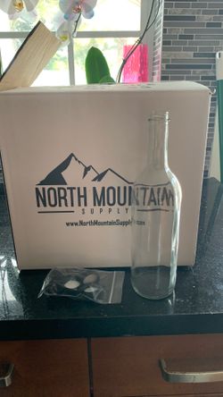 12  750 ml glass bottles with cap