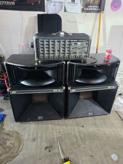 Peavey XR-600 Mixer-Amp, SP-3 Speakers, and Series 400T Amplifier