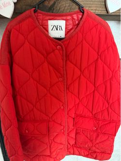 Zara womens puff jacket Oversized