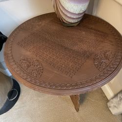 21 Inch Tall Corner Table From Kashmir India