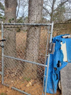 Chain Link Fence Gate + Code Lock 
