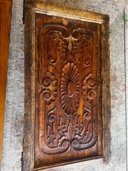 Solid wood carved table