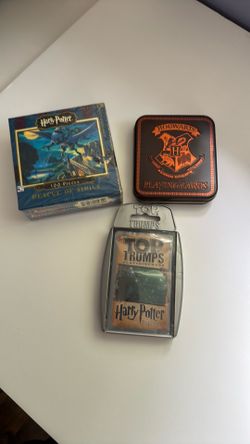 Harry Potter Playing Cards, Top Trumps, and puzzle set