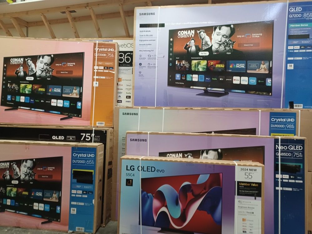 98" Smart 4k By TCL $1100. 98" Screen Smart 4k Samsung Or LG $1699. . Pick Up Today. 1 YEAR WARRANTY