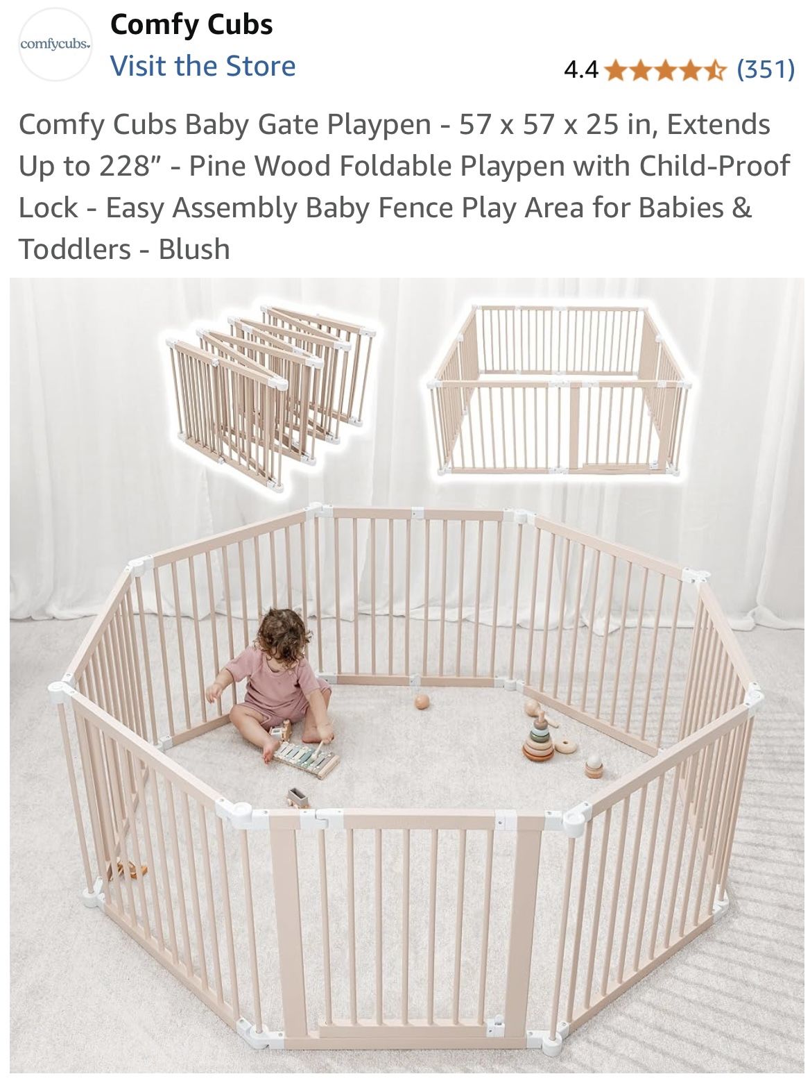 Extra Large Baby Gate/Play Yard