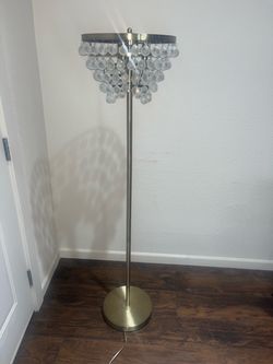 Crystal Drop Chandelier Floor Lamp