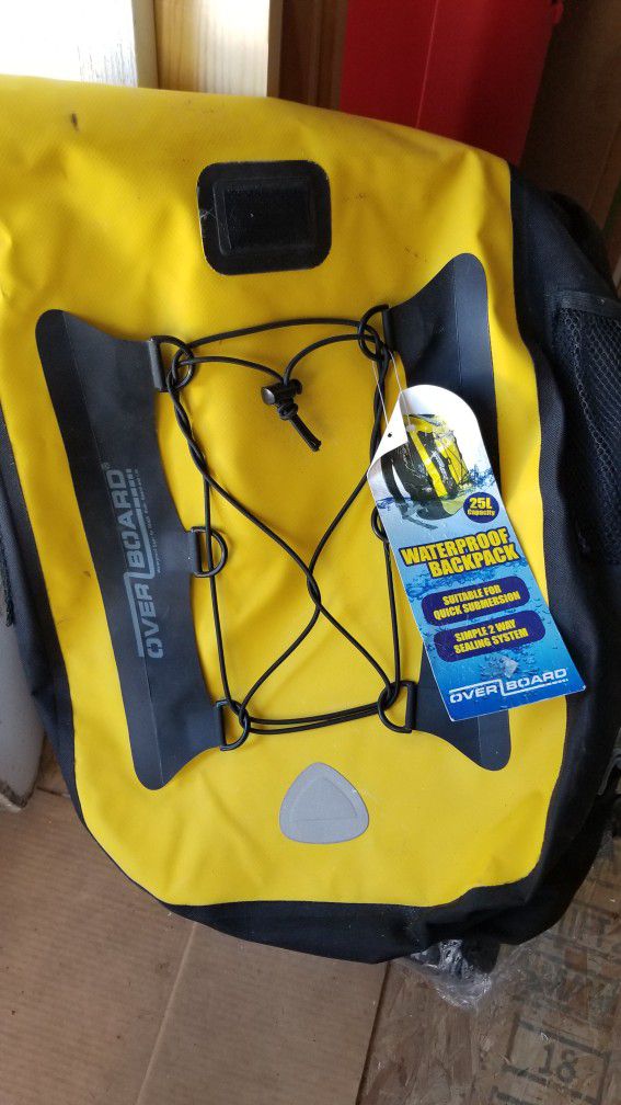 25L Yellow Overboard  Waterproof backpack 