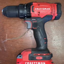 CRAFTSMAN CMCD700C1 1/2in 20V Cordless Drill/Driver with 1 Lithium lon Battery Used good condition