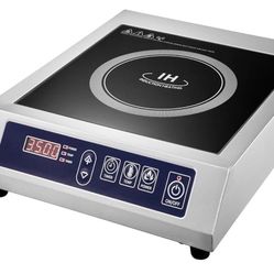 Commercial Induction Cooktop,3500W/ 240V Portable Electric Induction Countertop Burner with Stainless Steel Housing, Durable Commercial Induction Hot 