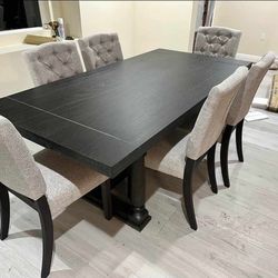 Brand New Grey 7pc. Dining Table Set 