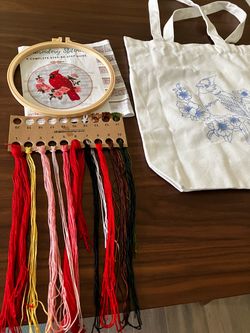 2 Stamped Cross Stitch kits -New Condition