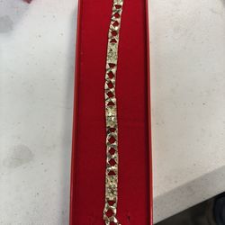 10k Gold Nugget Bracelet 7inches