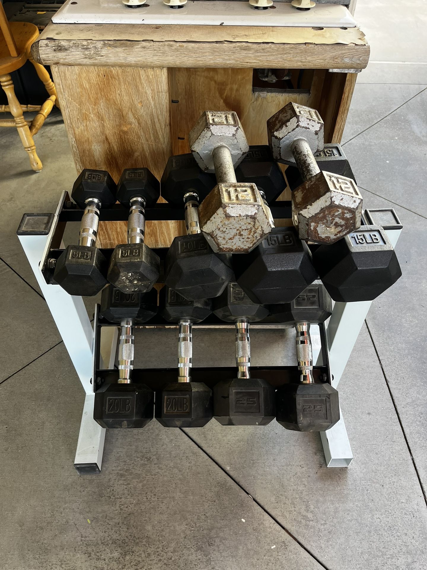 Weights With Rack 
