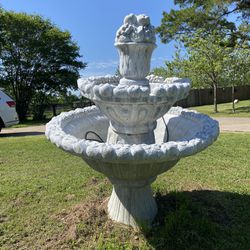 Three Tiered Concrete Water Fountain 