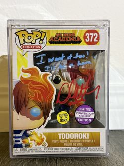 Signed Todoroki Funko Pop #372 JSA Certified Glow Chase Convention Exclusive