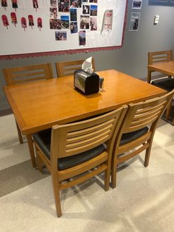 Dining Room Table and Chairs and Counter Height Bar Stools