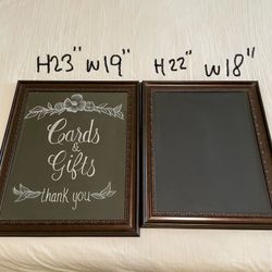 Two Chalkboard Sign Frames