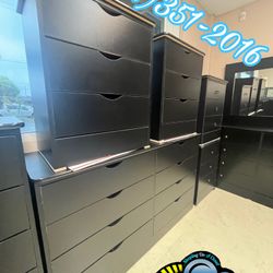 Black Katy Bedroom Set New Compressed Wood Cómodas 