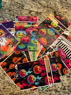 Halloween Drawstring Treat Bags 25 Pack – Candy Goodie Bags with Ribbon Ties, Assorted Random Designs