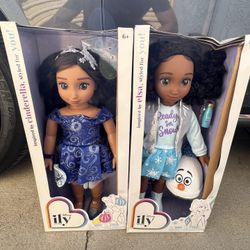 2 Brand New Disney ily 4ever Dolls (Cinderella And Elsa)