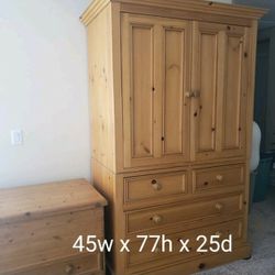 Solid Pine Armoire 