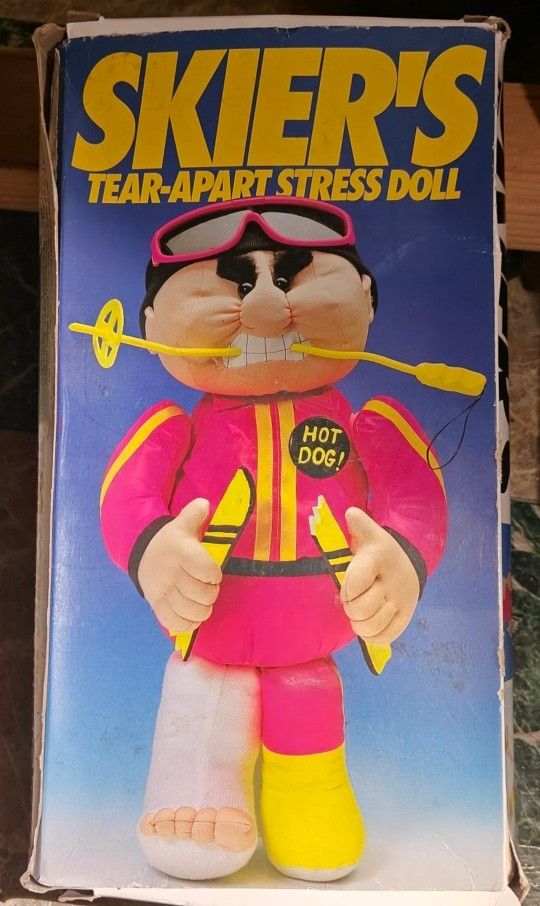 Vintage Skier's Stress Adult Tear Apart Doll