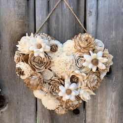 Rustic Sola Wood Flowers For Fall Crafts Or  Rustic Weddings