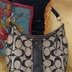 Monogram COACH Shoulder Bag