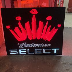 Budweiser Select Neon Beer Sign 