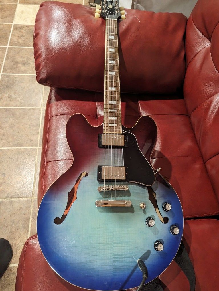 Epiphone Es-335 Figured Blueberry Burst In Electric Guitar