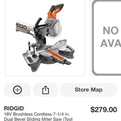 Ridgid 18v Cordless 7 1/4 Miter Saw