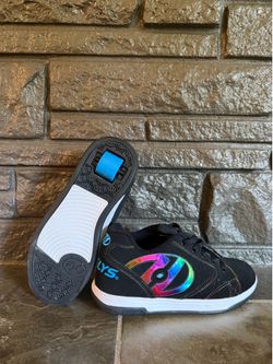 Brand-new Heeleys: size 7Y with rainbow foil!