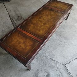 Coffee Table On Wheels With Unique Design. Antique.