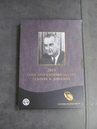 2015 Lyndon Johnson Coin & Chronicles Set in OGP-- MEGA RARE COIN SET!