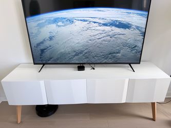 CB2 Alba Large White Lacquer Media Console – Very Good Condition